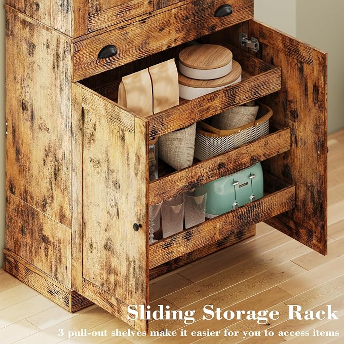 IRONCK Kitchen Pantry Cabinet 72" Height, Freestanding Cupboard - Image 7