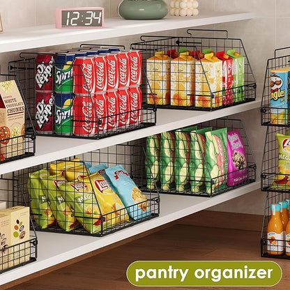 Jakyitvi 6 Pack Stackable Wire Baskets - Image 4