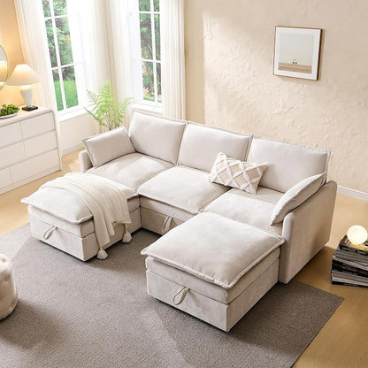 88.98" Sectional Couches for Living Room, Cloud Couch Sectional - Image 3