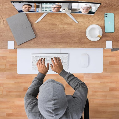 ETHU Keyboard Tray Under Desk, 26.77" X 11.81" Large Size Keyboard Tray - Image 5