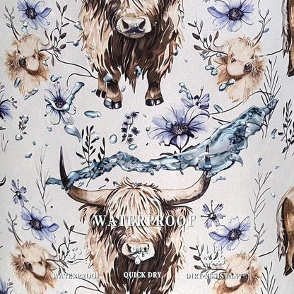 Watercolor Highland Cow Laundry Hamper - Image 5