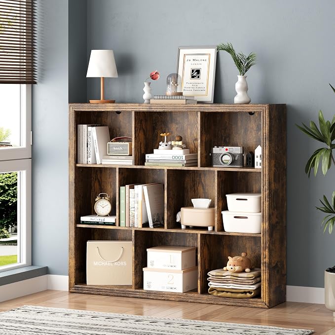 Book Shelf with 10-Cube, 43” Wide Bookshelf with Anti-Tip Device, 38” Tall Open - Image 5
