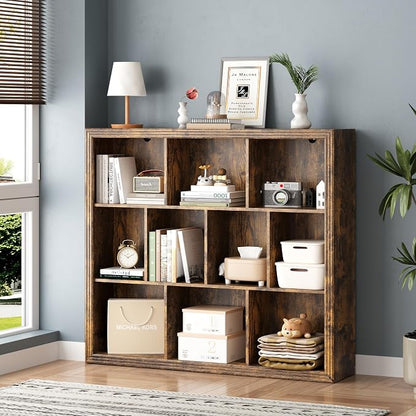 Book Shelf with 10-Cube, 43” Wide Bookshelf with Anti-Tip Device, 38” Tall Open - Image 5
