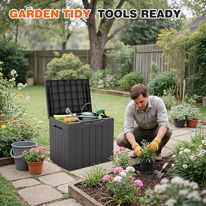 32 Gallon Deck Box Outdoor Indoor Waterproof Storage Box - Image 3