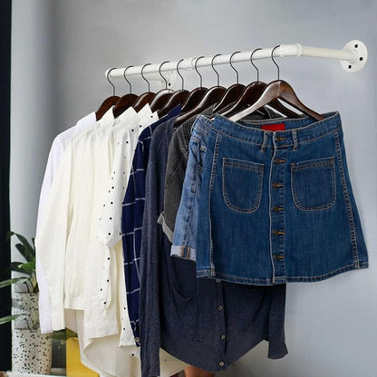 WEBI Clothing Rack Wall Mount, Heavy Duty Iron Garment Rack Bar, Retail Display - Image 4