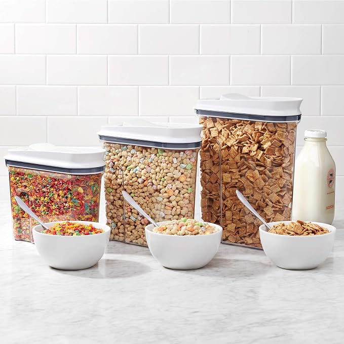 OXO Good Grips POP Large Cereal Dispenser, 4.5 Qt | White | Airtight | Pack of 8 - Image 5