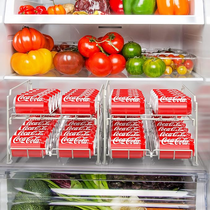 Simple Houseware Dual Row Front Loading Stackable Can Dispenser - Image 4