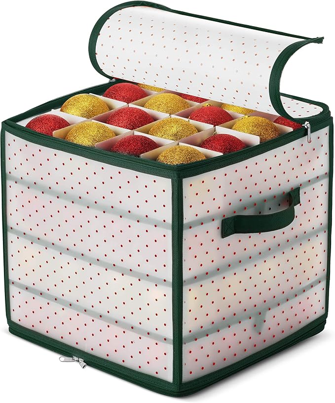 ZOBER Christmas Ornament Storage Box Plastic by ZOBER