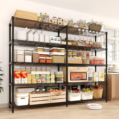 Garvee Metal Storage Shelves Heavy Duty Metal Shelving, 5-tier Wire Shelving - Image 2