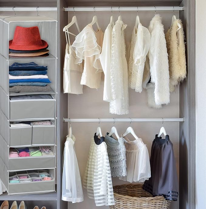 Simple Houseware 6 Shelf Hanging Closet Organizer - Image 7