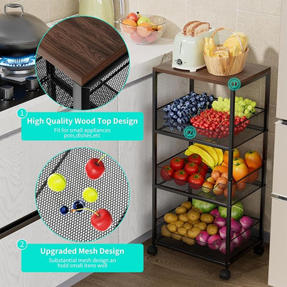 HapiRm Fruit Basket Kitchen Cart - Image 2