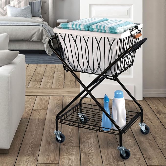 Artesa Verona Collapsible Laundry Cart - Image 5