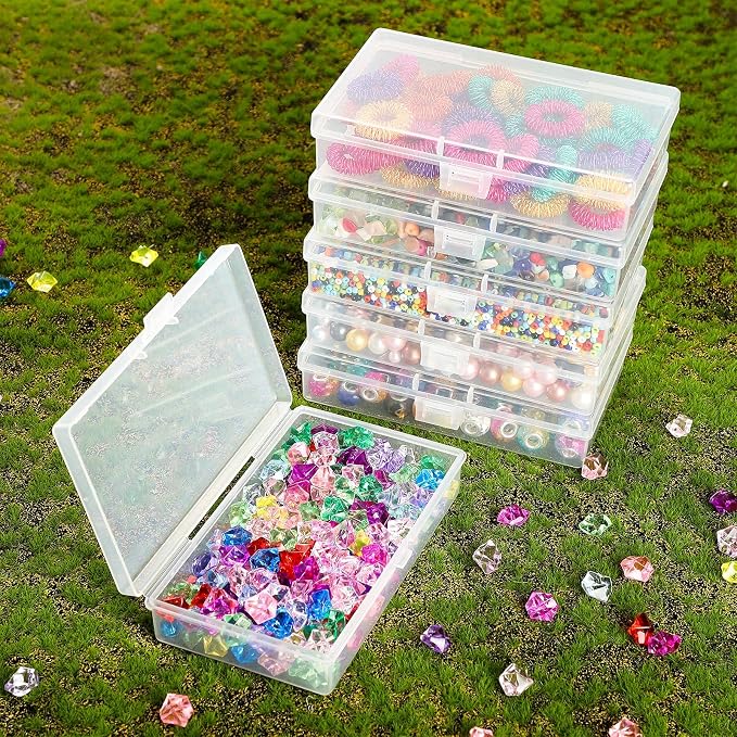 Jetec 18 Pieces Mini Plastic Clear Beads Storage Containers Box - Image 5