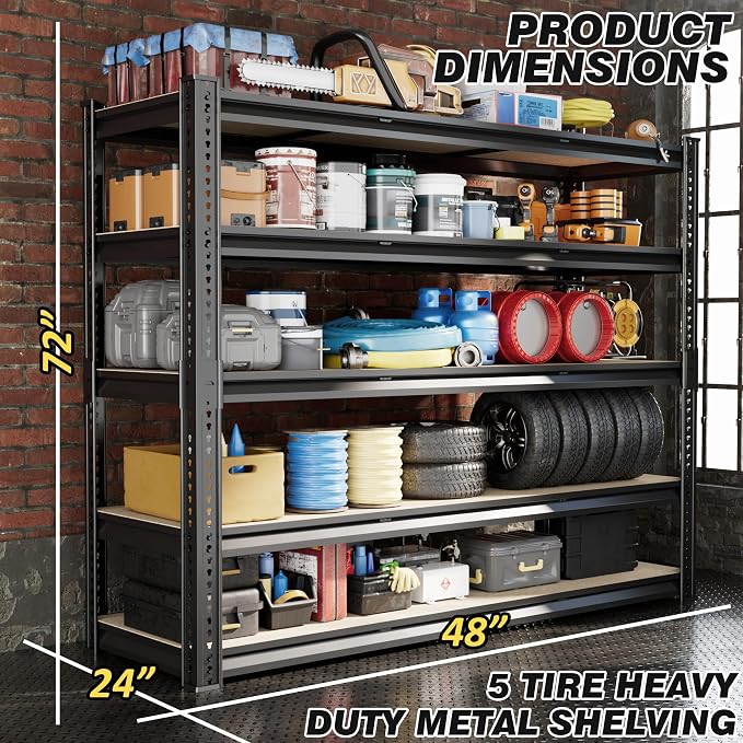 Durstruct 48" W Garage Shelving Heavy Duty 3100LBS Storage Shelves | Adjustable - Image 2