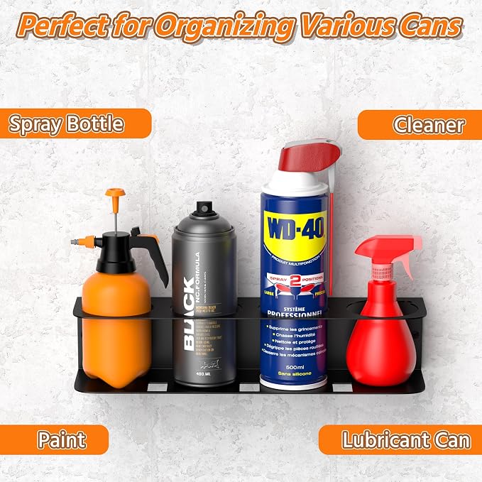 Ultrawall Spray Can Holder Rack, Wall Mounted Spray Bottle Holder, Garage Wall - Image 5