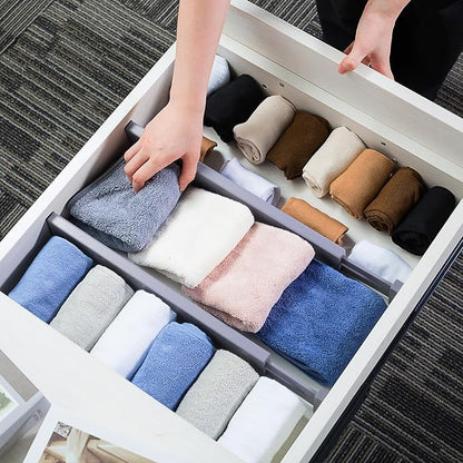 Utoplike Bamboo Drawer Dividers Large, Spring Loaded, Works in Dresser - Image 5