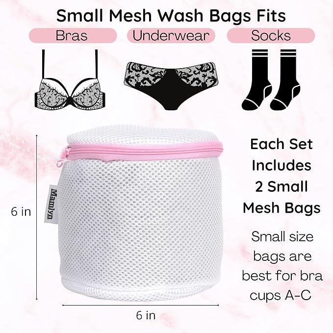 Mamlyn Mesh Bra Bags for Washing Machine, Lingerie wash Bags for Laundry - Image 3
