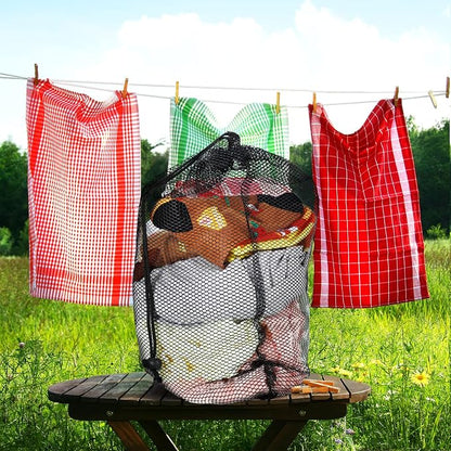 TecUnite 10 Pcs Mesh Bags Drawstring Laundry Bags Large Nylon Mesh Gift - Image 7