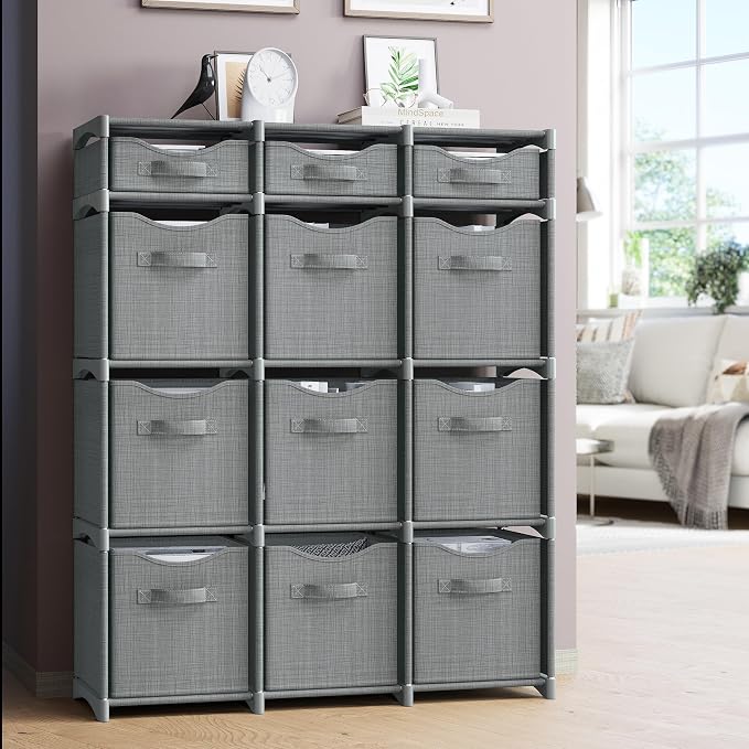 12 Cube Closet Organizers And Storage | Includes All Storage Cube Bins | Easy - Image 5