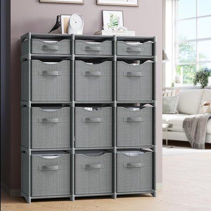 12 Cube Closet Organizers And Storage | Includes All Storage Cube Bins | Easy - Image 5