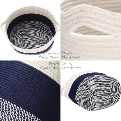 Sea Team Oval Large Cotton Rope Woven Storage Basket - Image 6