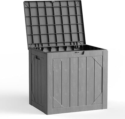 Outdoor Storage Box, 30 Gallon Deck Box Outdoor Storage Bench Outside by FoldingFurniture