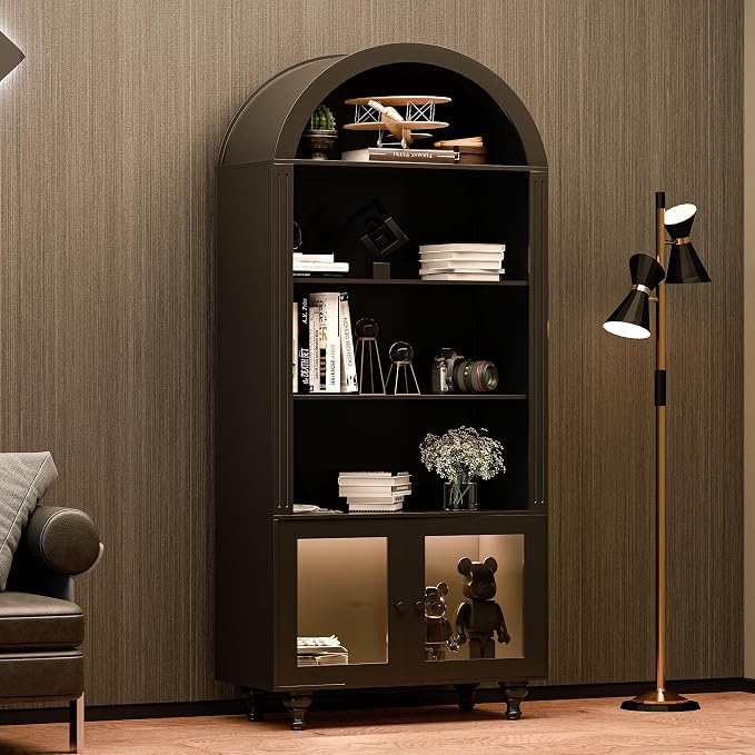 Wooden Arched Display Storage Cabinet - Image 6