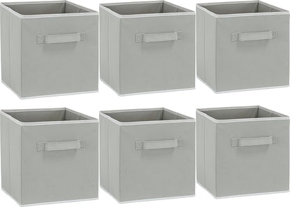 Simple Houseware Foldable Cube Storage Bins, 11-Inch Gray - Image 2