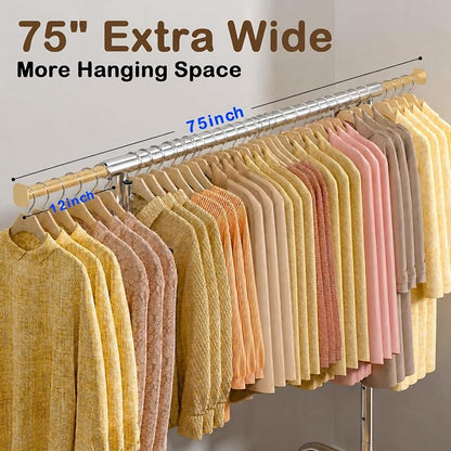 GRANNY SAYS Heavy Duty Clothes Rack 75" Wide Clothing Rack - Image 5