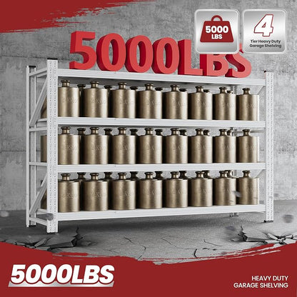 71" Wide Storage Shelves, 5000LBS Garage Shelving Heavy Duty, Standing Shelf - Image 9