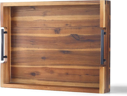 Ottoman Tray, Acacia Wood Serving Tray by RAKYTO