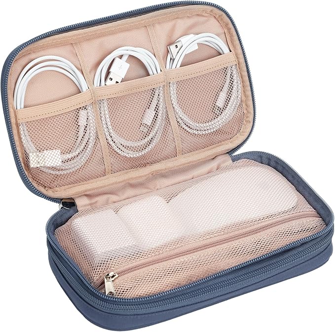 NISHEL Travel Cord Organizer Case, Double Layers Tech Electronic Bag, Essentials - Image 5