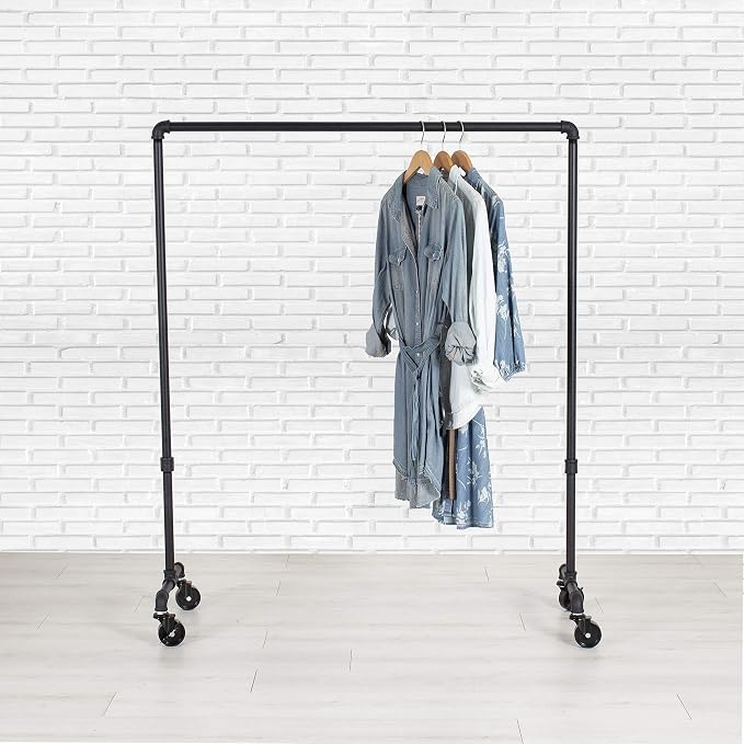 William Roberts Vintage Industrial Heavy Duty Hanging Rod Garment Rolling - Image 3