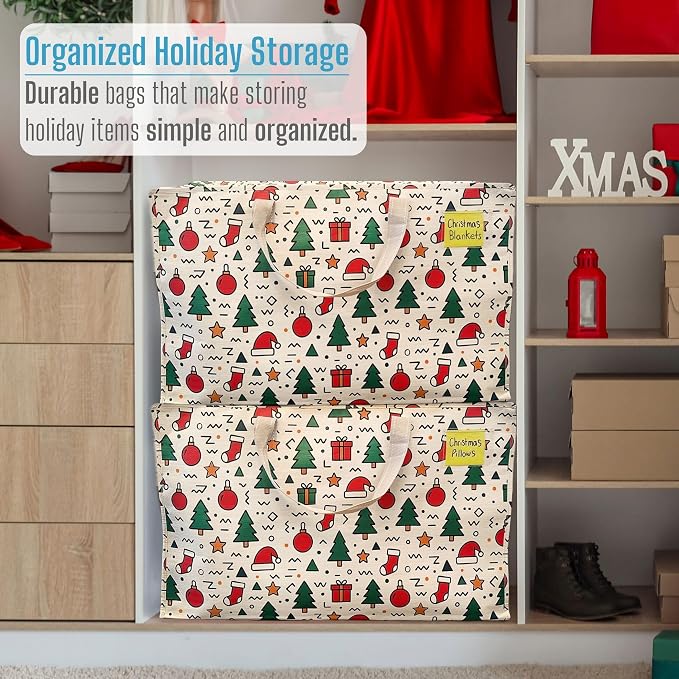 VENO 4 Pack Moving Bags and Large Christmas Decoration Storage Bins - Image 6