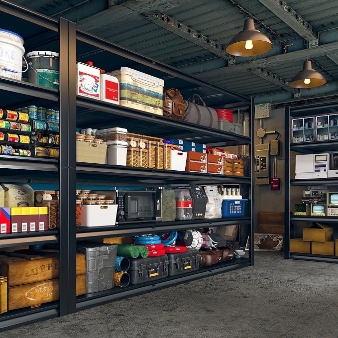 REIBII 60" W Garage Shelving Heavy Duty, 3000LBS Freestanding Metal Shelves - Image 5