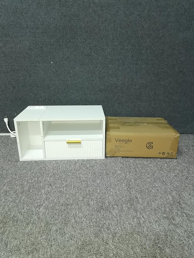 Veegle White Floating Nightstand - Image 7