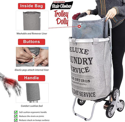 dbest products Stair Climber Laundry Trolley Dolly - Image 3