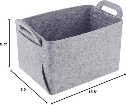 Storage Basket Felt Storage Bin Collapsible& Convenient Box Organizer - Image 8