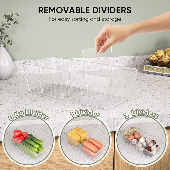BALEINE Pantry Organizers and Storage Bins, Plastic Clear Storage Bins - Image 3