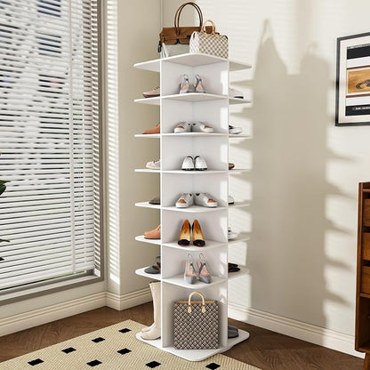 7 Tier Rotating Shoe Rack Tower, Spinning Shoe Tower Display Lazy Susan by Legendstone