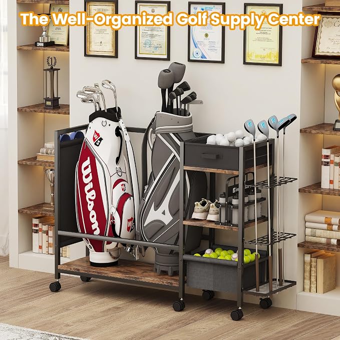 Golf Bag Storage Organizer for Garage, Golf Organizer - Image 4