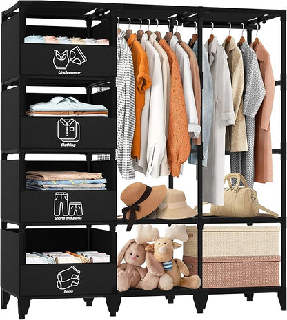 Portable Closet, Easy Assembly, Large Capacity Wardrobe Closet | Sturdy and by Jofuler-USDirect