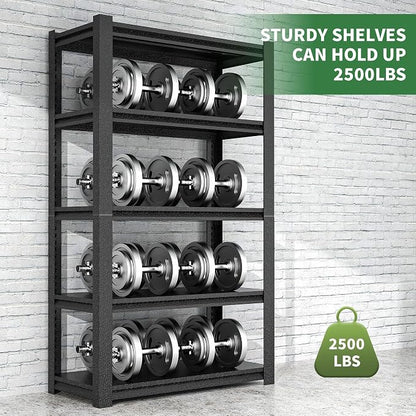 78" H Garage Shelves, Garage Shelving Heavy Duty, 3000Lbs 5 Tier Adjustable - Image 5
