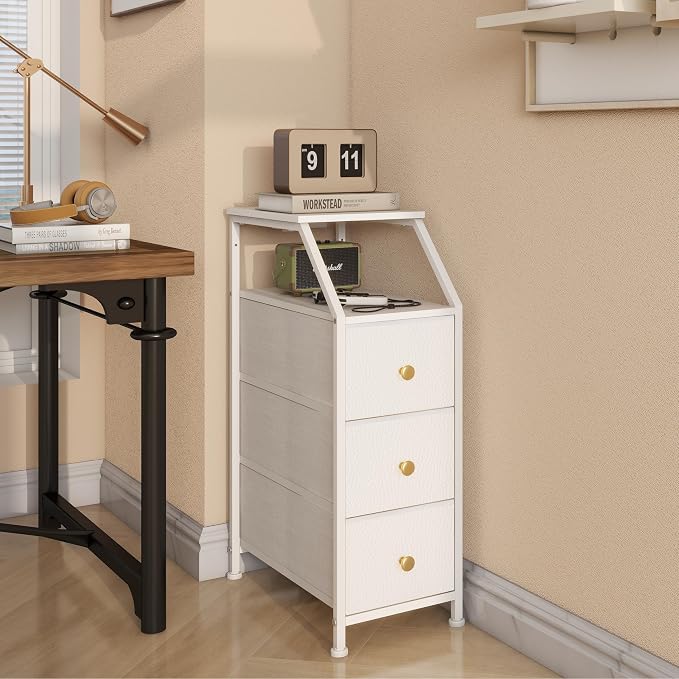 Tohomeor Narrow Dresser Tall Skinny Storage Tower Vertical Slim Chest of Drawers - Image 6
