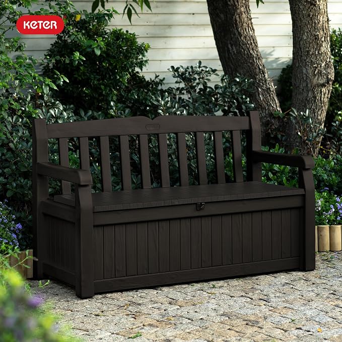 Keter Solana 70 Gallon Storage Bench Deck Box - Image 2