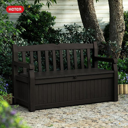 Keter Solana 70 Gallon Storage Bench Deck Box - Image 2