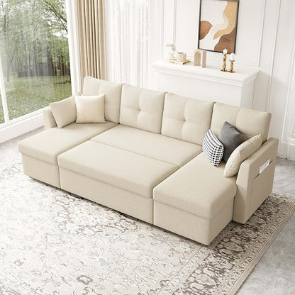 Huatean Home Oversized Sleeper Couch Sofa, Sectional Sleeper Sofa Bed - Image 2