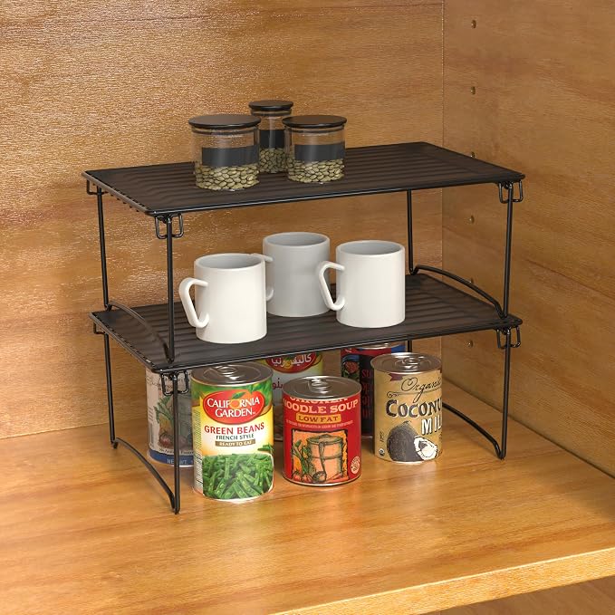 Deco Brothers Stackable Cabinet Shelf Organizer, 2 Pack - Image 5