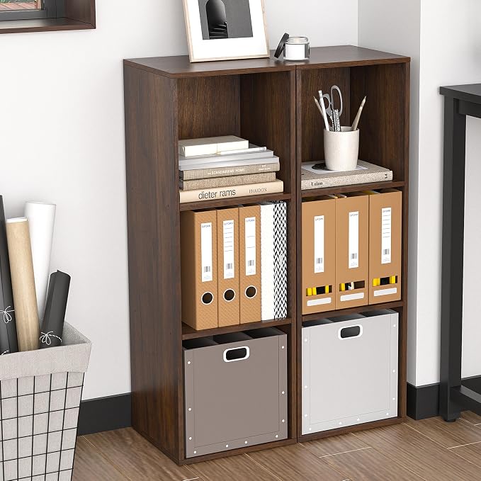 3 Cube Storage Organizer, 3Tier Cube Low Bookcase Freestanding Storage Display - Image 6