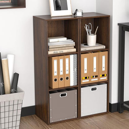 3 Cube Storage Organizer, 3Tier Cube Low Bookcase Freestanding Storage Display - Image 6